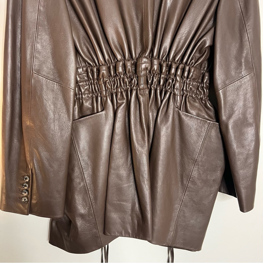 The Mannei Irbid leather blazer in brown size 38 (US 6) - Picture 10 of 15